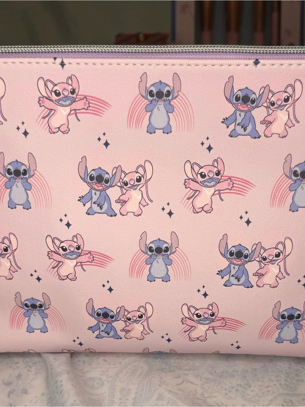 Disney Stitch and Angel Ultimate Makeup, Body Care & Cosmetic Bag Bundle